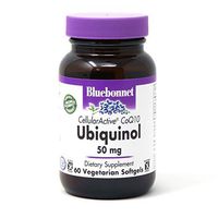 Bluebonnet Nutrition Cellular Active CoQ10 Ubiquinol 50 mg Vegetarian Softgels, Heart Health & Cellular Health, Ubiquinol from Kaneka, Non GMO, Gluten Free, Soy Free, Milk Free, 60 Vegetarian Softgels