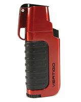 Vertigo by Lotus Trek Double Torch Flame Cigar Lighter with Pouch and Warranty Red