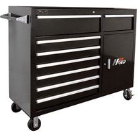 Homak H2PRO Series 56-Inch 8-Drawer with 2-Drawer Compartment Roller, Black, BK04056082