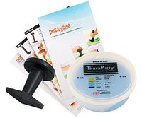 TheraPutty Standard Exercise Putty Blue - Firm 6 OZ + Puttycise Knob Turn TheraPutty Exercise Tool + Manual Bundle