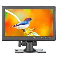 Loncevon-10.1 inch Small Portable Laptop Computer Monitor with HDMI VGA Port; Raspberry pi Display Screen Monitor ; Video HDMI Monitor HD 1024x600 - Build with Dual Speakers, MP5 USB Port, Remote