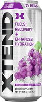 Scivation Xtend Carbonated Zero Sugar Hydration & Recovery Drink, Branched Chain Amino Acids, Electrolytes + Performance BCAAs, Glacial Grape, 16 Ounce Cans (Pack of 12)