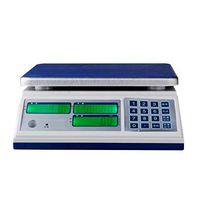 ZYY Electronic Scale HD Blue Screen Backlight Counting Weight Supermarket Stainless Steel Mixing with Large LCD Display 7 Unit 0.01oz/1g (30KG) (Size : 30kg/1g)
