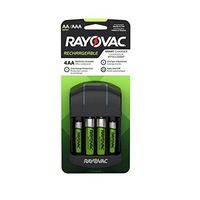 Rayovac AA and AAA NiMH Battery Recharger Includes 4 Rayovac AA 1350mAh Rechargeable Batteries