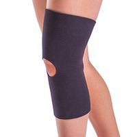 BraceAbility Open Patella/Open Back Neoprene Knee Sleeve | Water-Resistant Athletic Compression Knee Brace for Swimming, Wakeboarding, Scuba Diving, Surfing, Waterskiing and Other Sports (XL)