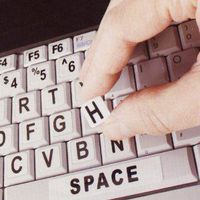Large Print Keyboard Labels for Windows PC - Black Letters on Off-White Background