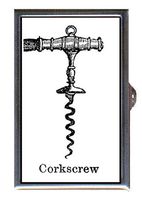 Corkscrew Victorian Graphic Antique Wine Art Decorative Pill Box