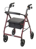 4 Wheel Rollator drive Blue Adjustable Height Aluminum Frame, Drive R728BL