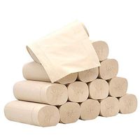 Paper Towel Roll, High Capacity Table Kitchen Paper Tissue, Primary Color Paper Towels, Brown, 14 Rolls Per Packs (Brown-14 Rolls)