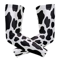 WXLIFE Animal Milk Cow White Black Spot Sun Uv Protection Sport Arm Sleeves for Men Women Kids Running Basketball Cycling Arm Warmer Sleeves 1 Pair