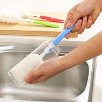 Long Handle Soft Sponge Baby Bottle Cleaning Brushes Household Kitchen Tool LB