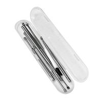 SUPVOX Spring-Shaped Spiral Deep Cleaning Ear Wax Removal Ear Pick Ear Spoon Digging Ear Picking Tool Set (As Shown) Stainless Steel Ear Pick Set Ear Wax Clean Tool with Brush and Box 7pcs