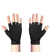 Magnetic Therapy Compression Gloves - Delaman Arthritic Gloves Hand Support for Women and Men Improving Blood Circulation Healing Inflammation Joint Pain Relief 1pair Black