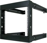 8U Open Wall Mount Frame Rack - Adjustable Depth 18"-30"