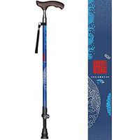 Freedom Carbon Fiber Cane, Elderly Crutches/Lightweight and Convenient/Stable and Durable/Solid Wood Handle/Non-Slip/Carbon high-Grade/can be Freely Stretchable,Blue