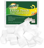 (20 Pack) Extra Thick Magic Eraser Sponge by SCRUBIT- Kitchen, Bathroom, Floor and Wall Cleaner - Miracle Melamine Cleaning Sponges- Durable Long Lasting Foam Scrubbing Pads for Tough Stains and Dirt