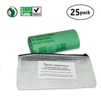 Trail Essentials Toilet Bags, Certified Biodegradable and Compostable; Use and Bury in Ground – Roll of 25 Bags, Includes Convenient Water Resistant Carry Case