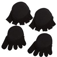 Artibetter 2 Pairs Toe Socks Cotton Non-Slip Womens Toe Toppers Socks