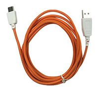 smavco Power Charging USB Cable Cord Fuhu Nabi DreamTab DMTab Touch Screen HD 8" Tablet (Orange Braided, 1 Pack)