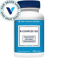 BComplex 100 – Supports Energy Production, Nervous System Function Nutrient Metabolism – Excellent Source of B1, B2, B6, B12, Niacin, Folic Acid Biotin (100 Softgels) by The Vitamin Shoppe