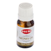 Hem Incense Aroma Oil 10 ML Mystic Amber Jasmine Musk Orange Rose Sandal Choose Scent and Quantity. (Set of 6, Mystic Amber)