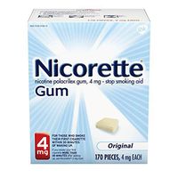 Nicorette Nicotine Gum to Stop Smoking, 4mg, Original, 170 Count