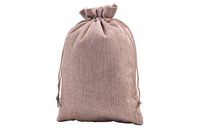 Sansam 10pcs 17.0x23.0cm/6.8''x9.2'' Big Size Camel Drawstring and Lining Hemp/Hessian Bags, Jewelry Pouches, Wedding Favors, Jewelry Packing, Gift Bags