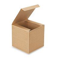 AwePackage 24 Count of Pinstripe Kraft Gift Box - 5x5x5"