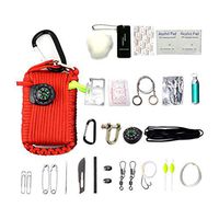 Vosarea Emergency Package Emergency Equipment Multi-Purpose for Camping Rescue Combination Kit -(Red)