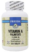 Freeda Kosher Vitamin A Palmitate 15,000 I.U. - 250 TABLETS