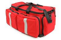 R&B Fabrications RB A600XRD-A 1000 Denier Cordura Nylon Mega Medic's Bag with Tuff Bottom, No Insert, Red