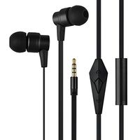 Francois et Mimi in-Ear 3.5mm Aux Hi-Fidelity Flat Cable Non-Tangle Headphones Earbuds IP610 Black