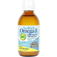 Natural Factors - SeaRich Omega-3, EPA 1500mg, DHA 750mg, with Vitamin D, Lemon Meringue 40 Servings (6.76 oz)