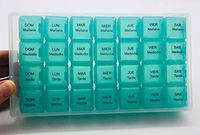 Spanish Pill Box 7 Day Weekly Four Times per Day (Large) Spanish Pill Box Organizer