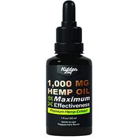 Hemp Oil 1000mg : Hemp Oil for Pain : Stress Relief, Anxiety, Mood Support, Healthy Sleep, Skin Care (1000mg, 33mg per Serving x 30 Servings) : HiddenLeaf