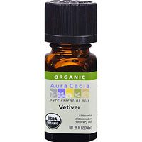 Aura Cacia - Aura Cacia Organic Essential Oil - Vetiver - .25 oz