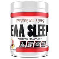 Primeval Labs EAA Sleep, Recovery and Sleep Aid, Amino Acid Recovery, Improves Sleep and Rest, Better Muscle Growth, Enhanced Mitochondrial Function, Tropical Lemonade, 30 Servings