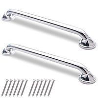 AmeriLuck Decorative Grab Bar, ADA 500LBS Loading Capacity, Chrome (Designer 18in | 2 Pack)