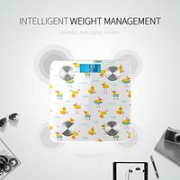 Bluetooth Bathrooms Scales Fun Childish Yellow Ducky Seamless Pattern Cartoon Scale Digital Weight Body Fat Composition Monitor Analyzer with Smartphone App for Body Management-396lbs