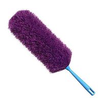 Microfiber Duster with Extension Pole & Bendable Head, Extendable Duster for Cleaning High Ceiling Fan, Interior Roof, Cobweb, Gap Dust- Wet or Dry Use (Purple)