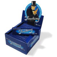 Smoking Brand Rolling Paper - Blue - King Size (Full Box)