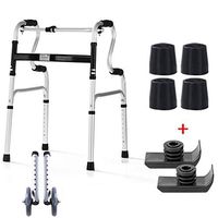 Folding Walker, Adjustable Height Walking Frame for Seniors Elderly - Lightweight Mobility Transport Aid Walking Stick