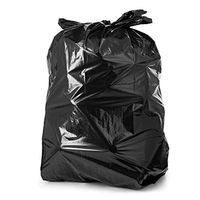 Trash Bags 33 Gallon, Large Black Garbage Bags, 100/Count, 33"W x 39"H, (Black)