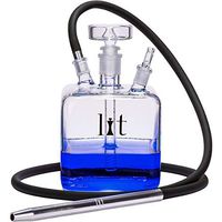 Lit Handmade All Glass Hookah Set - Cube