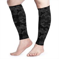 Foruidea Black Commando Camouflage Calf Compression Sleeves UV Leg Compression Socks Support Shin Splint Calf Pain Relief Men & Women Runners Guards Sleeves Running