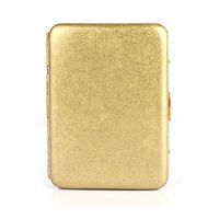 Smooth Pure Copper Cigarette Case Box - Ehonestbuy Double Sided Spring Clip Open Pocket Holder for 16 King Size Cigarettes (Scrub Brass)