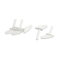 5Pcs RC Plane Parts White Nylon Micro Control Horns 12 x 7 x 12mm