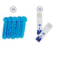 CARESHINE Diabetes Testing Kit Digital Handheld Blood Glucose Monitor with Blood Sugar Meter, Lancing Device, 50 Extra Lancets, 50 Extra Blood Test Strips (50 Lancets+ 50 Test Strips)