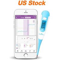 Easy@Home Digital Basal Thermometer with Blue Backlight LCD Display, 1/100th Degree High Precision and Memory Recall, FSA Eligible,For Ovulation Tracking and Natural Family Planning, Upgraded EBT-100B