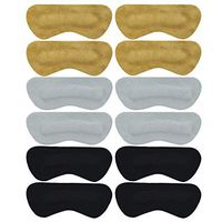 VIPbuy 6 Pairs Heel Grips Pads Double-Layer Genuine Cowhide Leather Heel Cushions Liners Inserts for Men Women Shoes Too Big, Preventing Heel Rubbing Blister